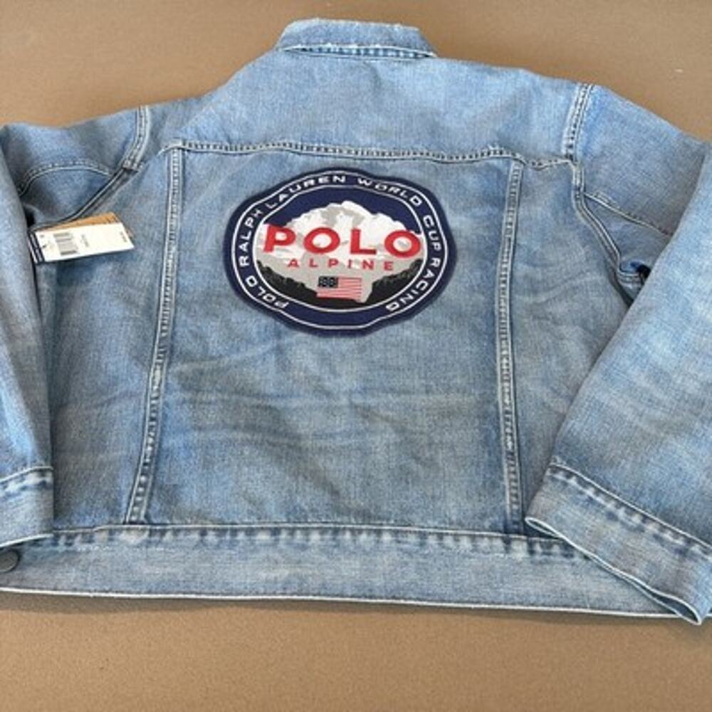 Polo Ralph Lauren Men’s 2XB Alpine Racing Cup USA Trucker Denim Jacket Tall